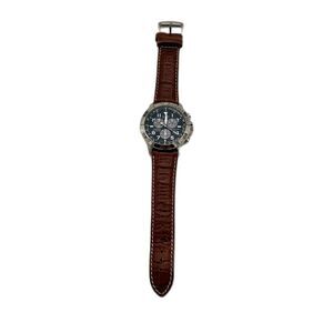 Men's Citizen Eco Drive Watch E820-S061636 Chronograph Leather Watch